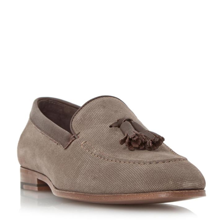 Dune London Rutland Textured Loafer With Tassle Trim