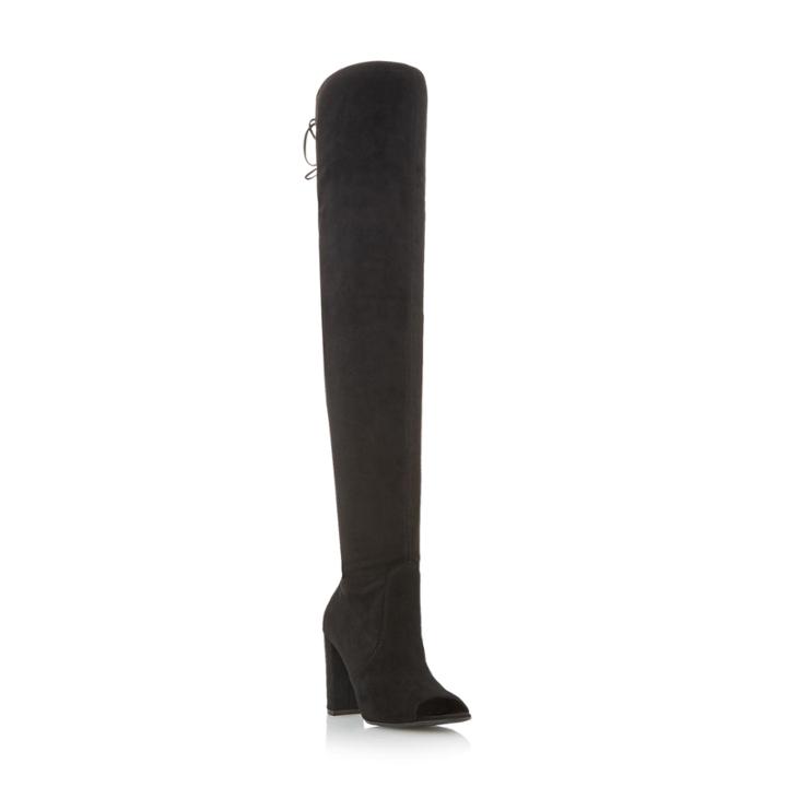Dune London Savannah Peep Toe Over The Knee Boot