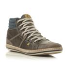 Dune London Solar Eclipse Mixed Material Rugged Hi Top Trainer