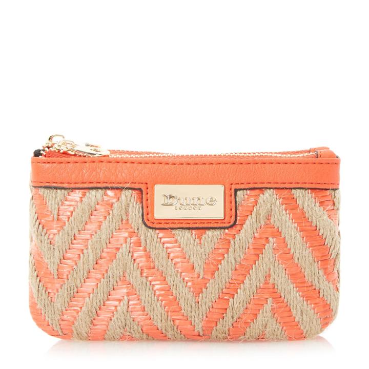 Dune London Kath Raffia Double Pouch Purse