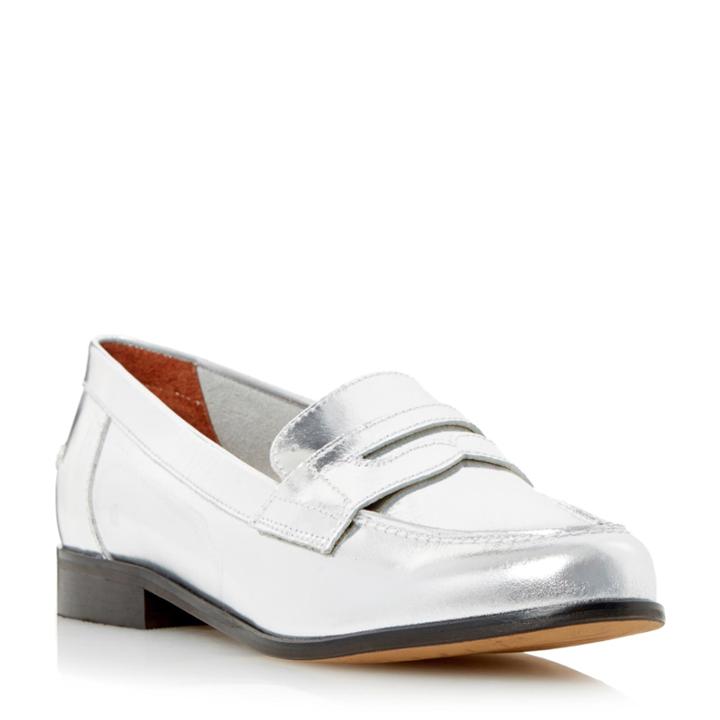 Dune Black Gaby Classic Flat Penny Loafer Shoe