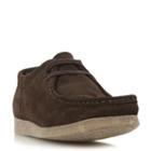 Dune London Boomer Square Toe Suede Lace Up Shoe