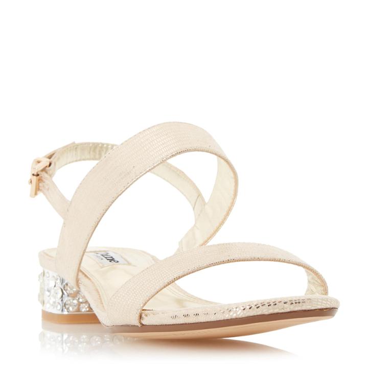 Dune London Ninah Jewelled Block Heel Sandal