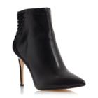 Dune London Ona Leather Pointed Toe Heeled Ankle Boot
