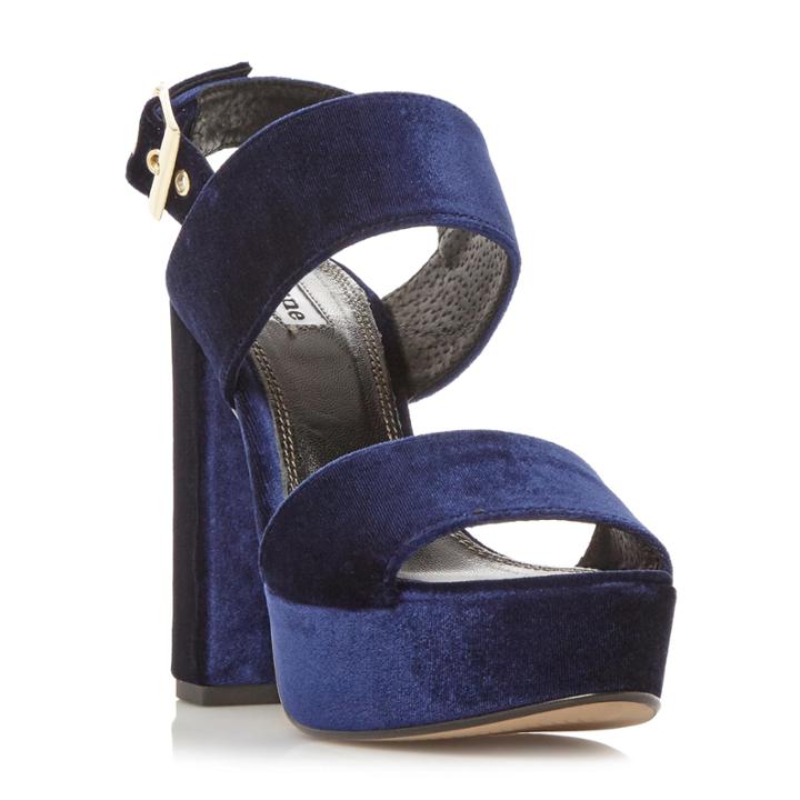 Dune London Mckenna Velvet Two Part Platform Sandal