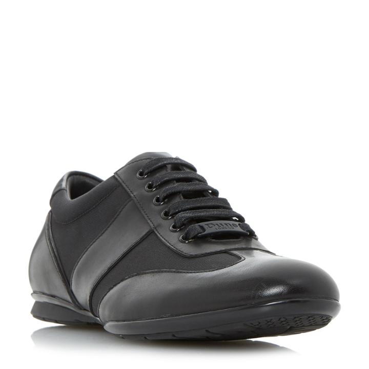 Dune London Tobias Mixed Material Lace Up Trainer