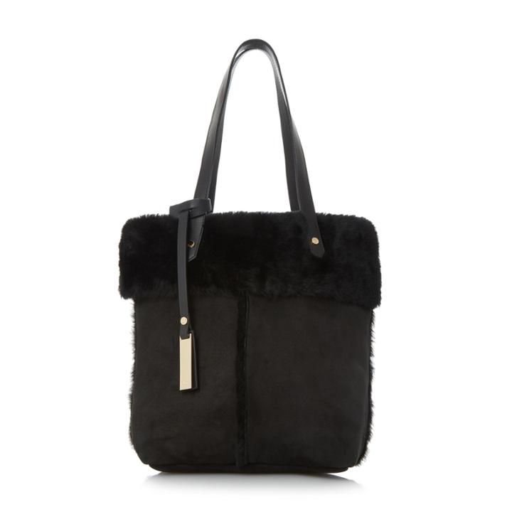 Dune London Dearling Shearling Shoulder Bag