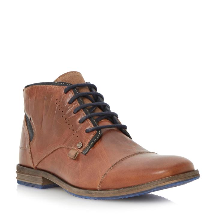 Dune London Choppa Blue Sole Toecap Leather Lace Up Boot
