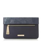Dune London Evie Fold Over Flap And Zip Detail Clutch Bag