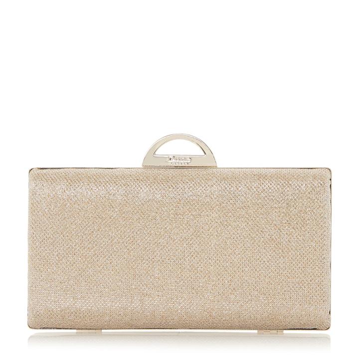 Dune London Bex Lurex Hard Case Clutch Bag