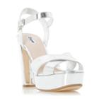 Dune London Mexico Cross Strap Platform Sandal