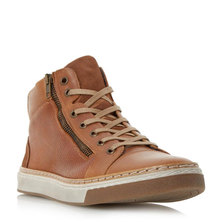 Dune London Spectrum Side Zip High Top Trainer