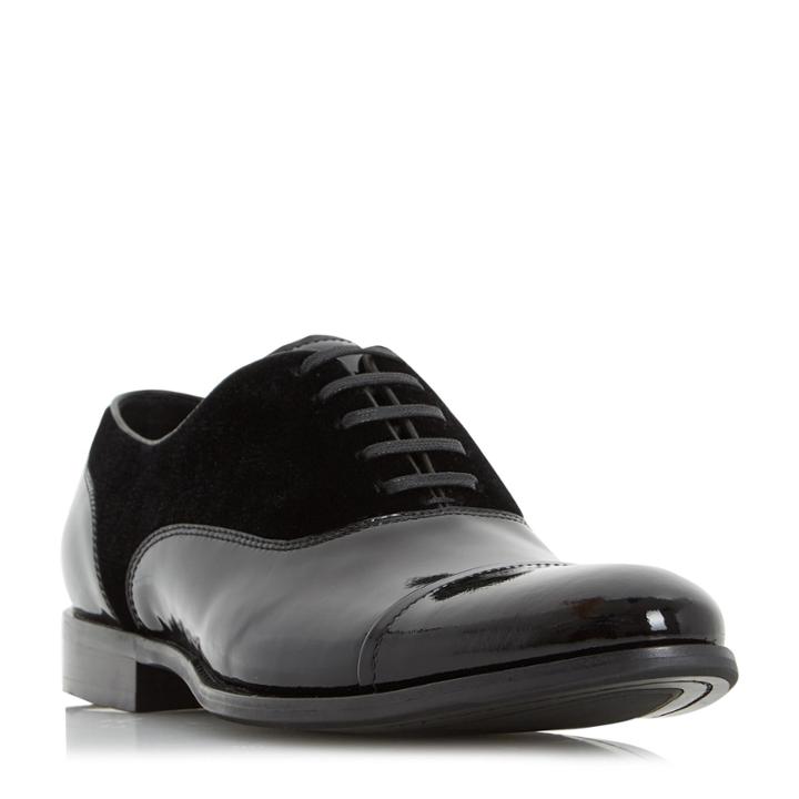 Dune London Reefer Velvet And Patent Oxford Shoe
