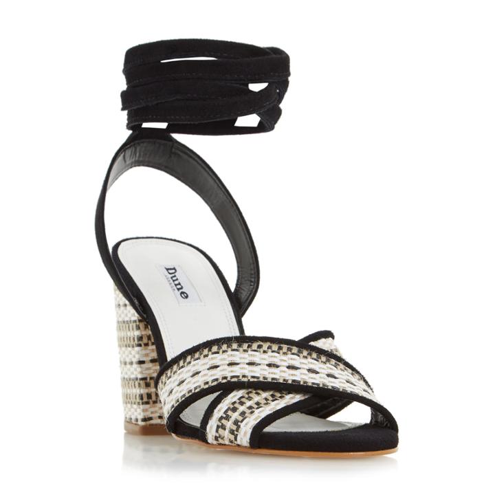 Dune London Janie Aztec Wrap Around Block Heel Sandal