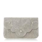 Dune London Ekelly Fold Over Beaded Clutch Bag