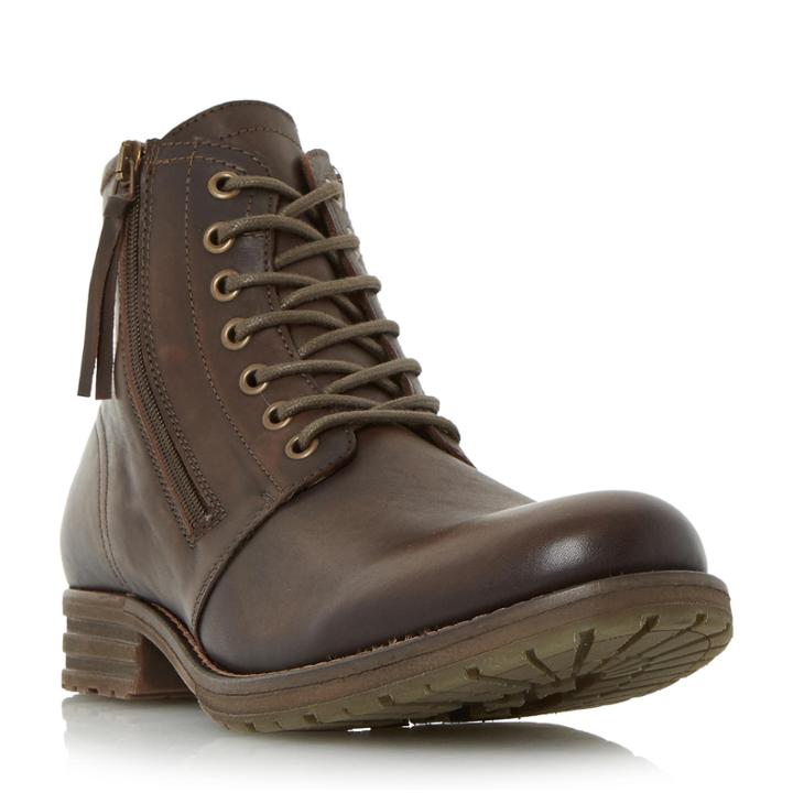 Dune London Cargo Double Zip Round Toe Boot