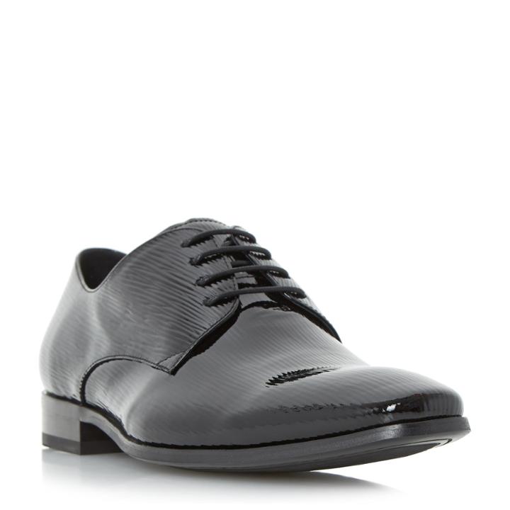 Dune London Razz Patent Embossed Chisel Toe Gibson Shoe