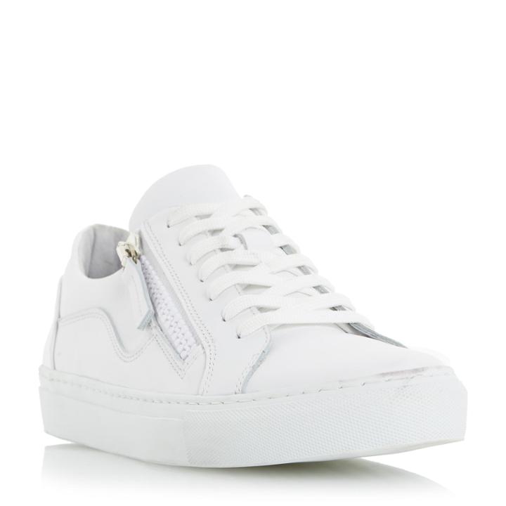 Dune London Trey Double Zip Cupsole Trainer