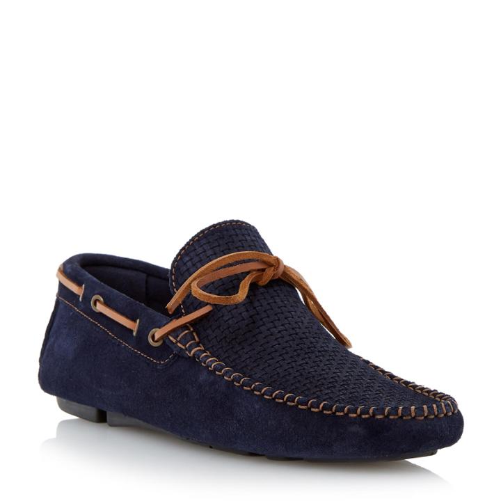 Dune London Beachcomber Weave Print Driver Loafer