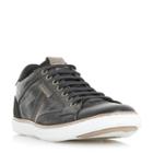 Dune London Tailored 1 Contrast Side Stitch Leather Trainer