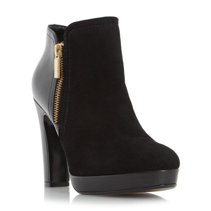 Dune London Oscar Side Zip Mixed Material Ankle Boot