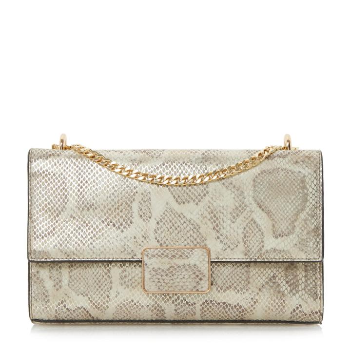 Dune London Driya Rectangular Trim Flap Over Shoulder Bag