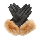 Dune London Icicle Faux Fur Trim Leather Glove