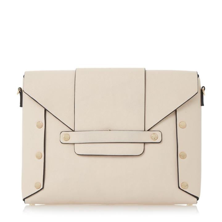 Dune London Ezzra Stud Detail Flap Over Clutch Bag