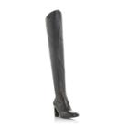 Dune Black Torridon Stretch Leather Over The Knee Boot