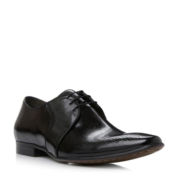 Dune London Acid Stripe Detail Leather Lace Up Smart Shoe
