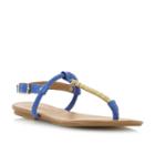 Dune London Jas Metallic Woven Detail T-bar Flat Sandal