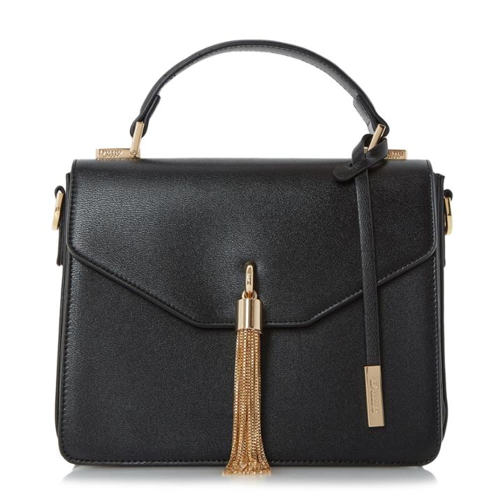 Dune London Delina Metal Tassel Flap Over Handbag