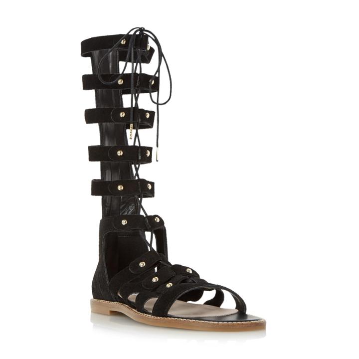 Dune London Lahlia High Leg Lace-up Flat Gladiator Sandal