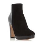 Dune London Olympe Leather & Suede Mix Material Heeled Ankle Boot