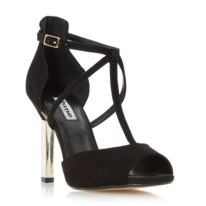 Dune London Melodee Jewelled Heel Peep Toe Sandal