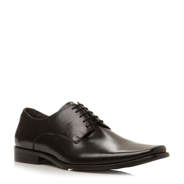 Dune London Alphabet Square Toe Leather Work Shoe