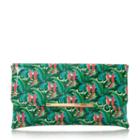 Dune London Balia Palm Print Clutch Bag