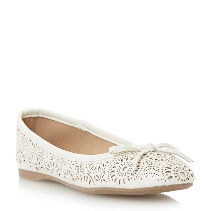 Head Over Heels By Dune Hallow Laser Cut Ballerina Shoe
