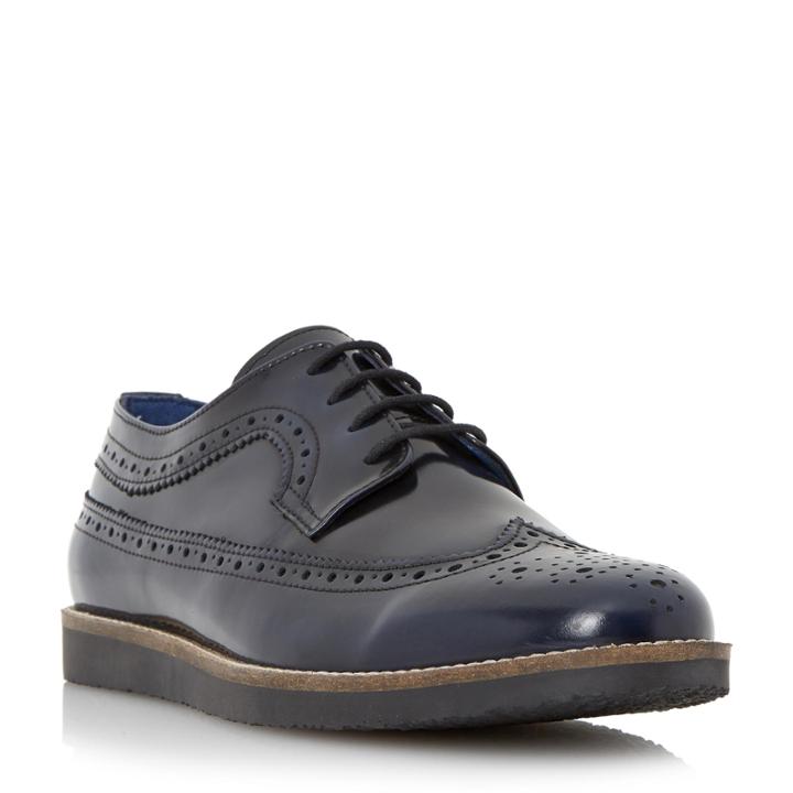 Dune London Blackout Wedge Sole Longwing Brogue Shoe