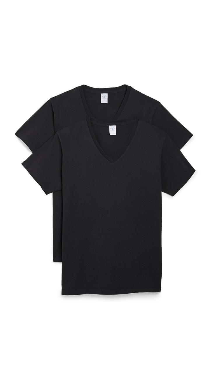 Velva Sheen 2 Pack V Neck Tee