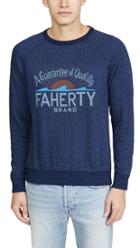 Faherty Logo Crew Neck Tee Shirt
