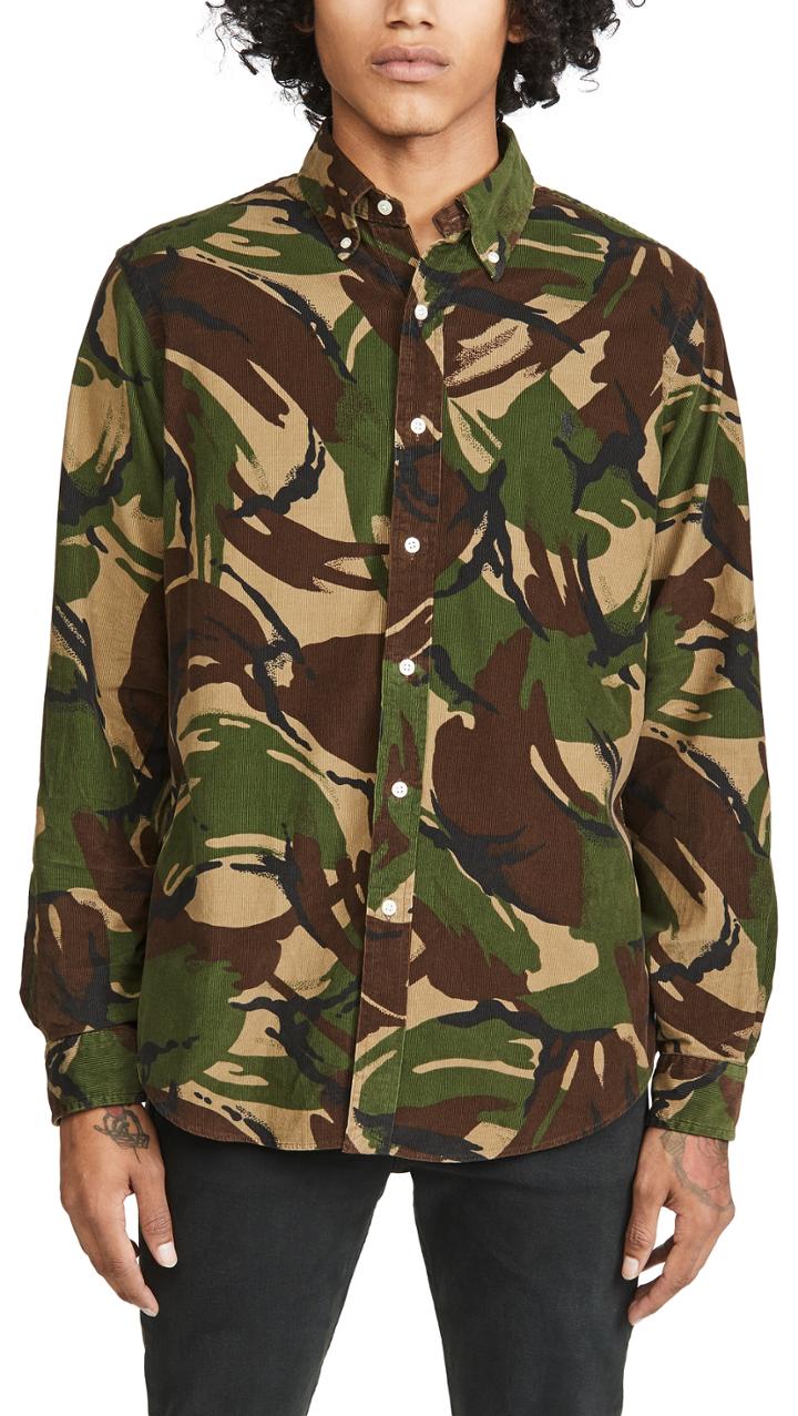 Polo Ralph Lauren Printed Corduroy Button Down Shirt