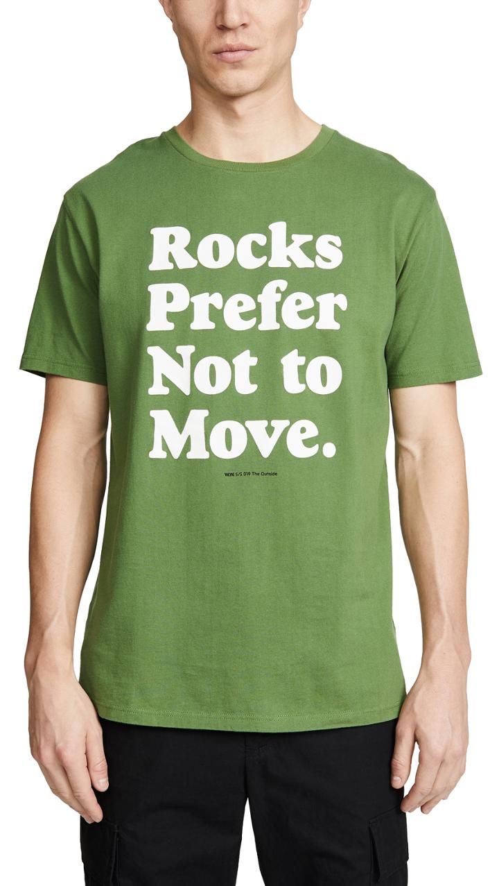 Wood Wood Short Sleeve Rocks Print Tee