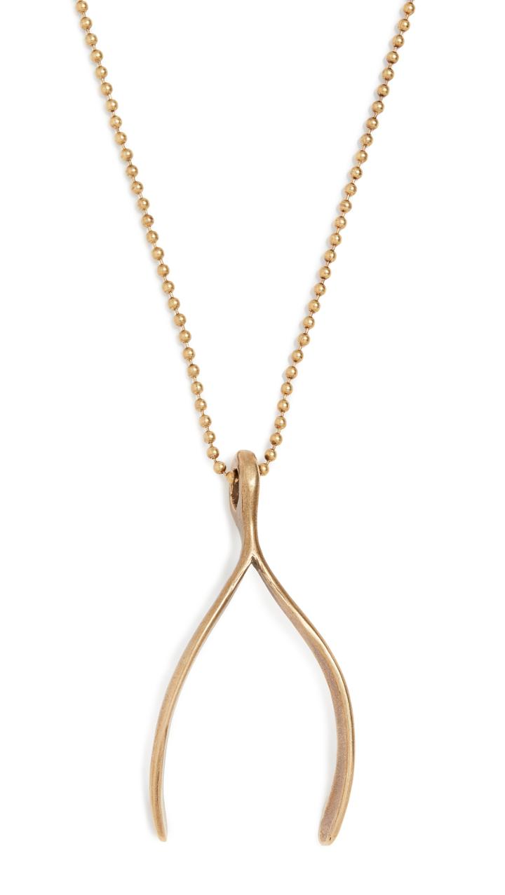 Giles Brother Wishbone Ball Chain Necklace