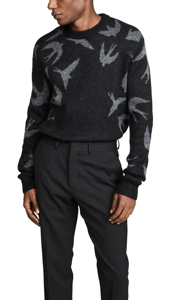Mcq Alexander Mcqueen Swallow Swarm Crew Sweater