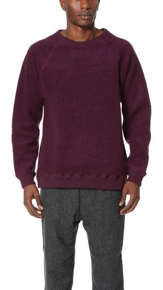 Robert Geller The Textured Crew Neck Sweatshirt