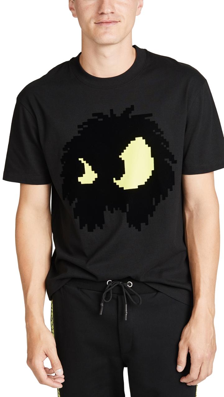 Mcq Alexander Mcqueen Short Sleeve Dropped Shoulder Monster Tee