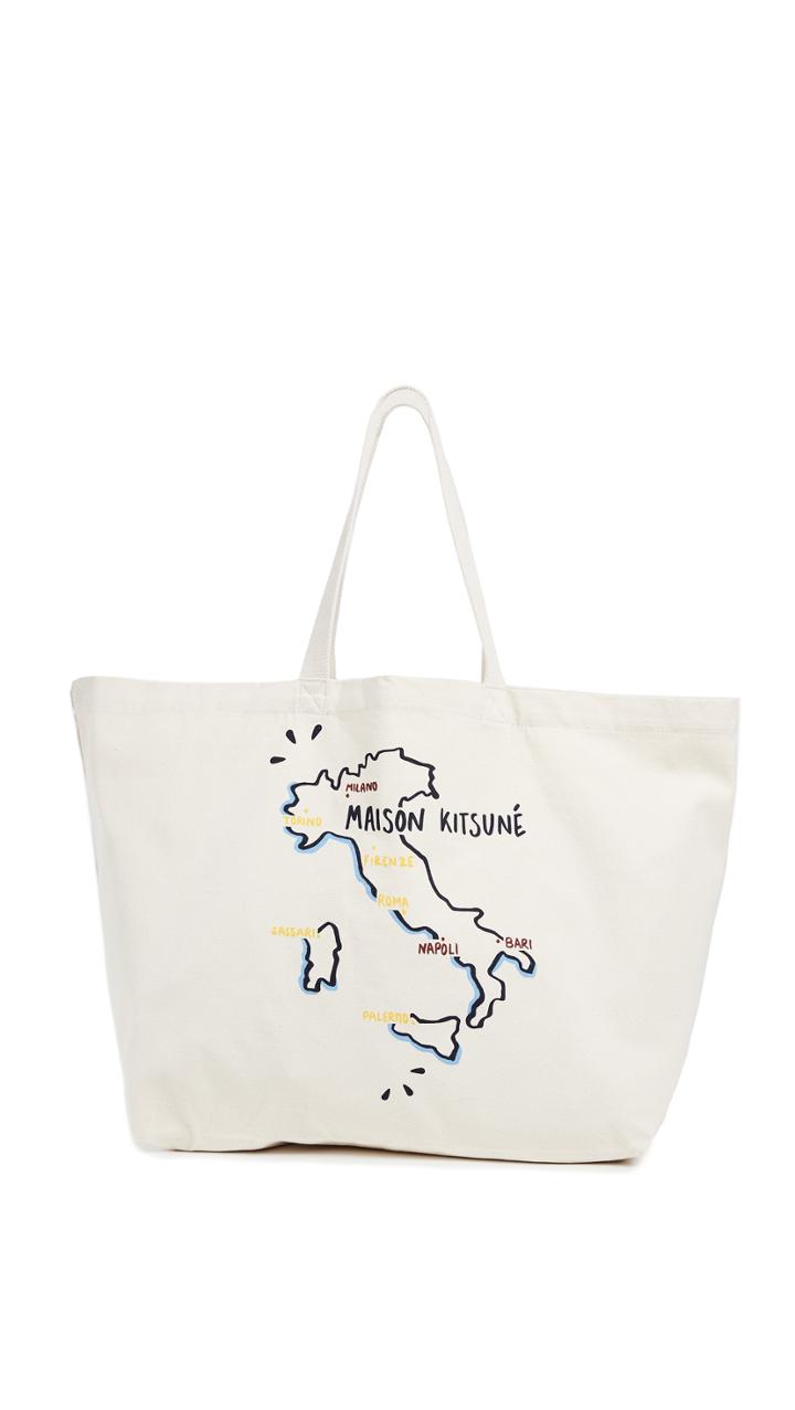 Maison Kitsune Xxl Italia Tote Bag