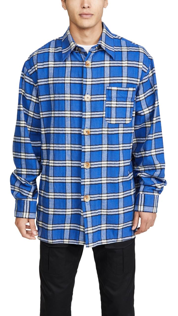 Marni Brushed Cotton Check Long Sleeve Shirt