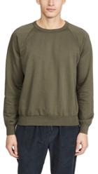 Save Khaki Long Sleeve Suprima Fleece Crew Neck Sweatshirt